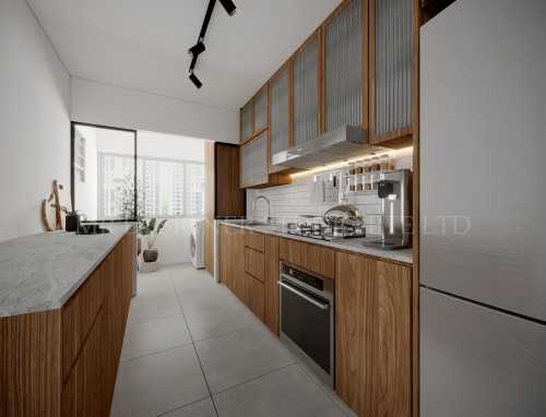 Contemporary Kitchen at upper serangoon 471D
