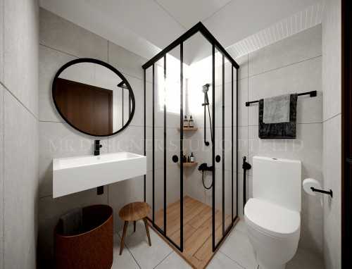 Contemporary Bathroom at upper serangoon 471D