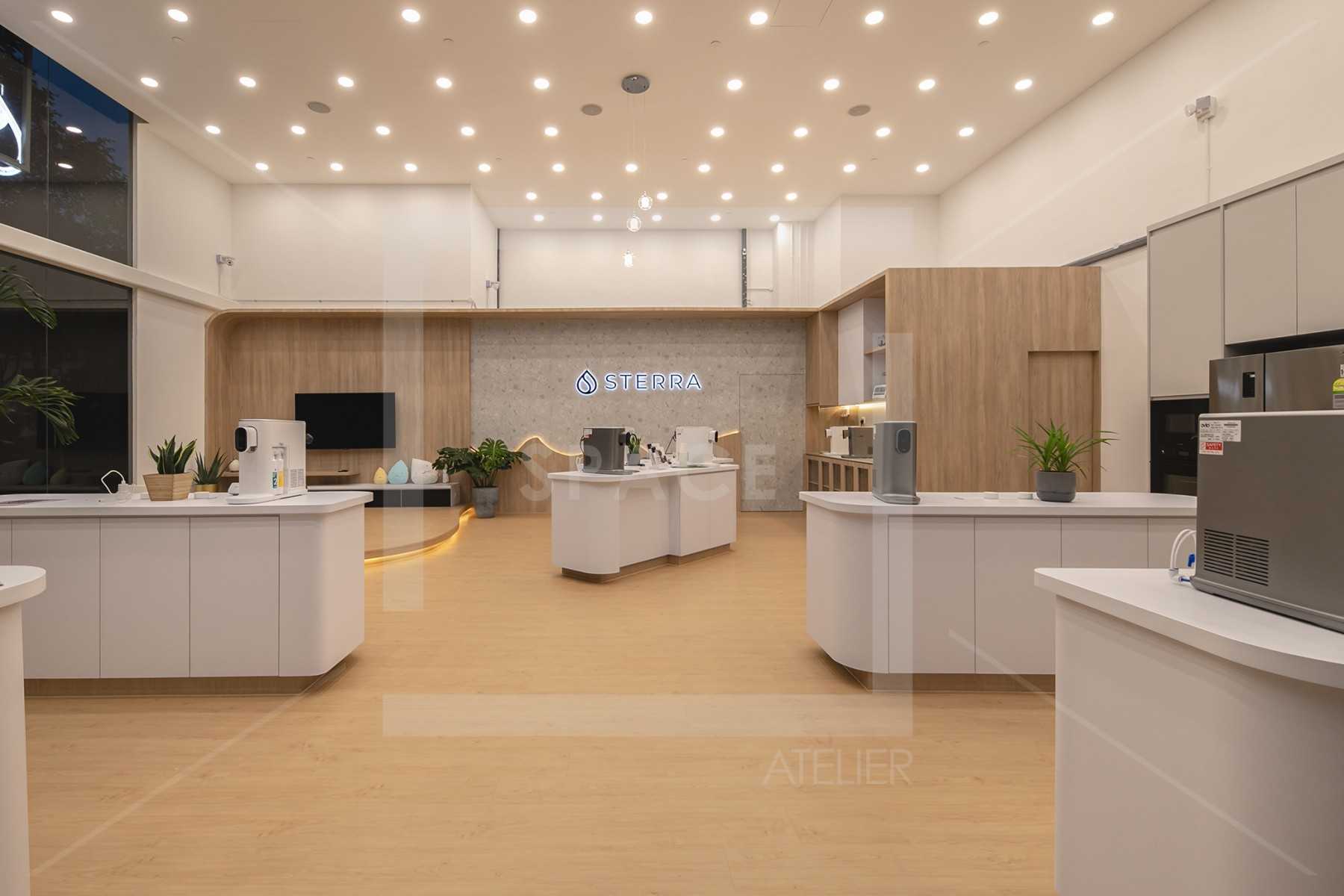 Modern Showroom with TV Console and TV