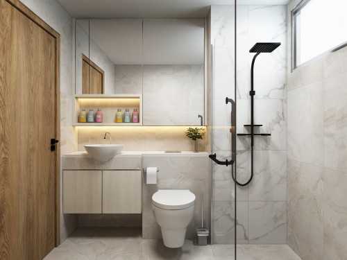 Scandinavian Bathroom at montebleu 8 minbu road