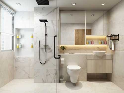 Scandinavian Bathroom at montebleu 8 minbu road