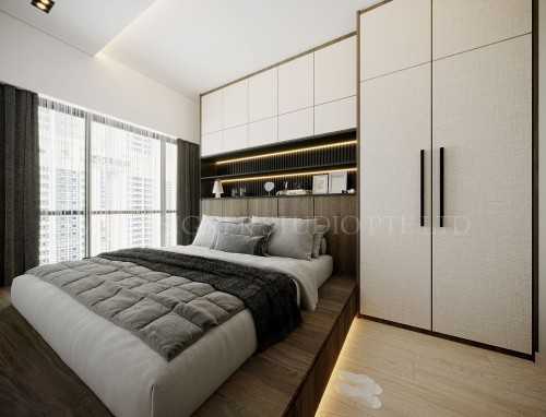 Contemporary Bedroom at The garden residence