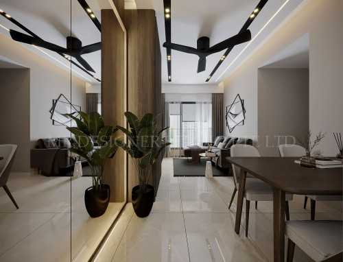 Contemporary Dining Room at The garden residence