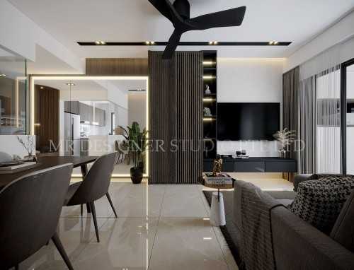 Contemporary Living Room at The garden residence