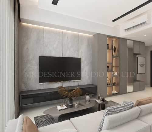 Contemporary Living Room at la fiesta sengkang square