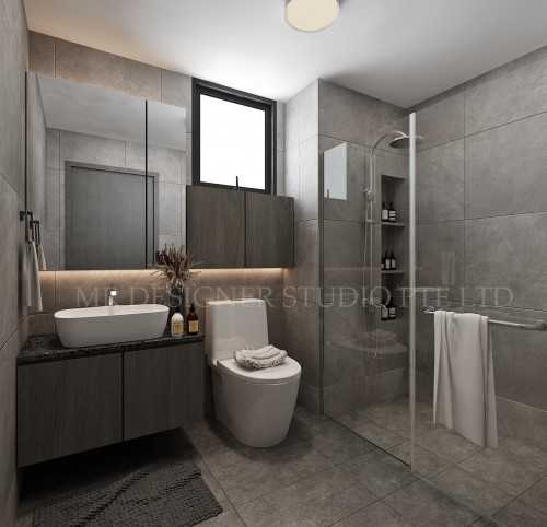 Contemporary Bathroom at la fiesta sengkang square
