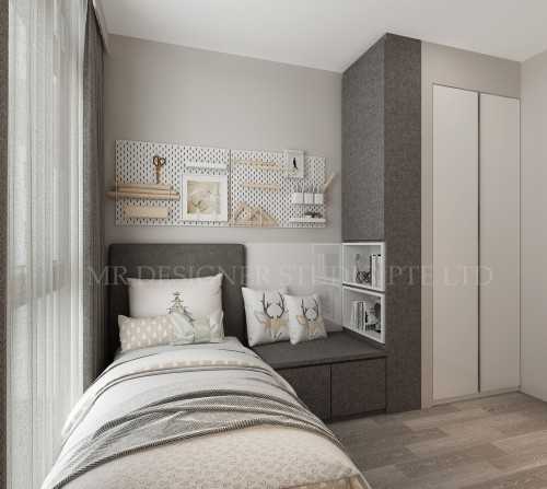 Contemporary Bedroom at la fiesta sengkang square