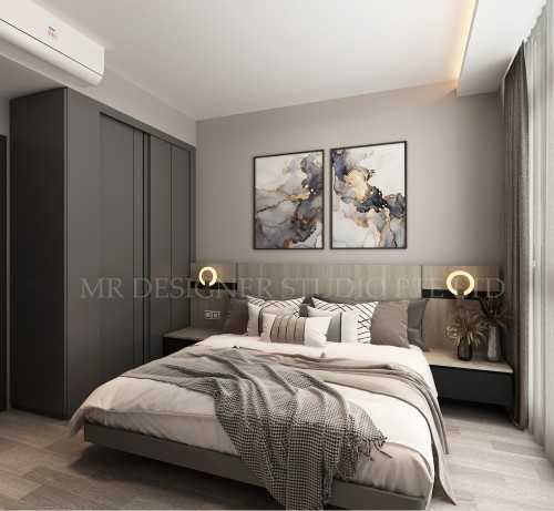 Contemporary Bedroom at la fiesta sengkang square