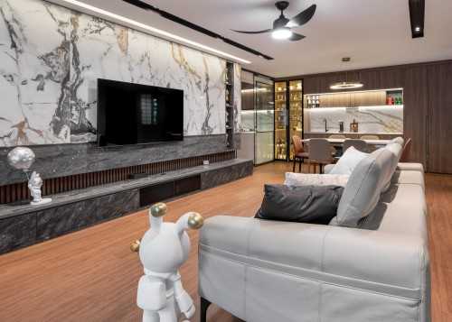 Contemporary Living Room at hougang 167