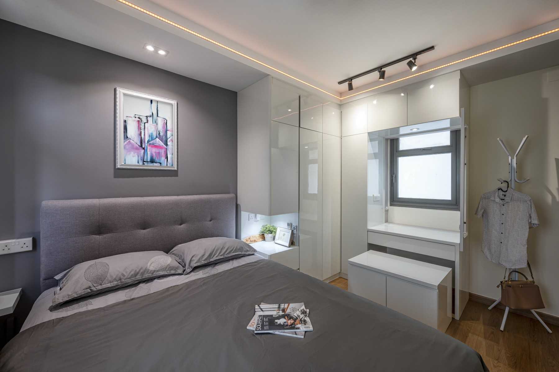 Contemporary Bedroom with Wardrobe and Bedroom Dresser