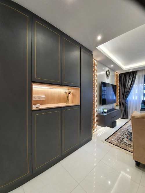 Modern Living Room at 620B Tampines Greenverge