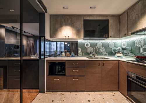 Modern Kitchen at Waterbay Condo, Singapore