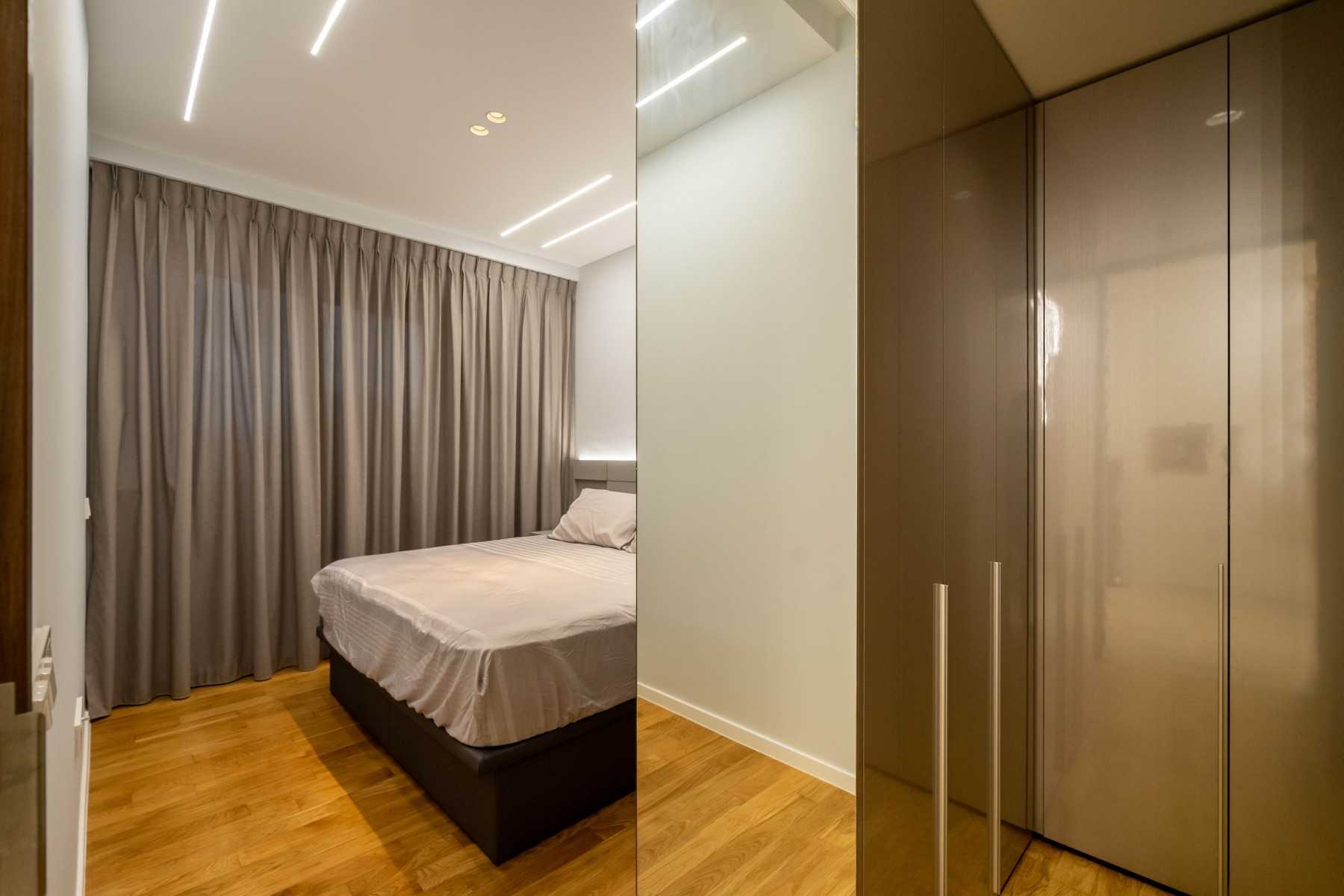 Scandinavian Bedroom with Wardrobe and Closet