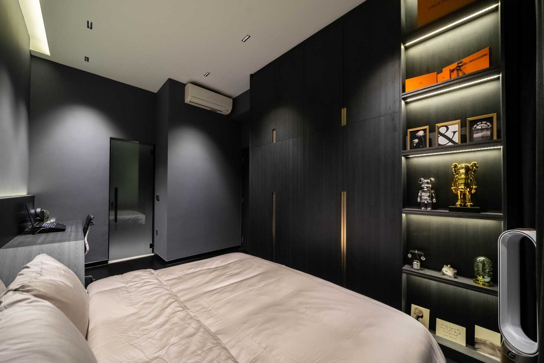 Contemporary Bedroom with Wardrobe and Bedroom Dresser