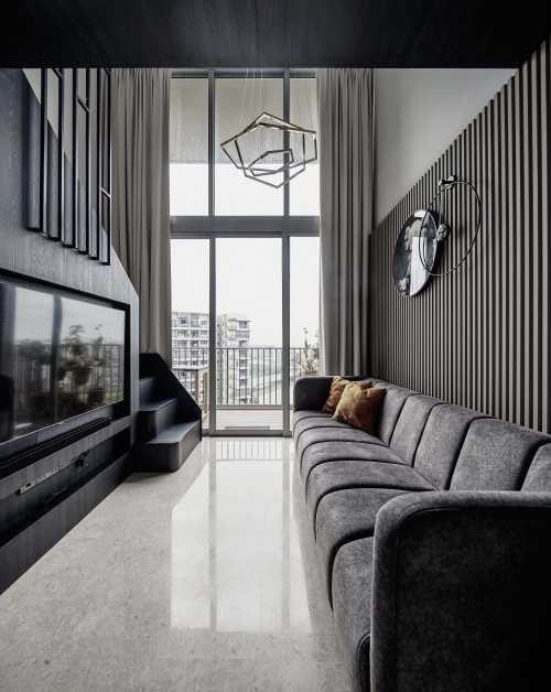 Contemporary Living Room at Rivertrees