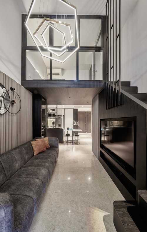 Contemporary Living Room at Rivertrees