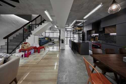 Industrial Living Room at Tampines Avenue 5
