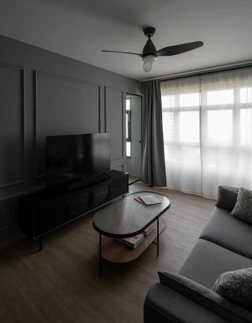 Contemporary Living Room at Tampines GreenVerge