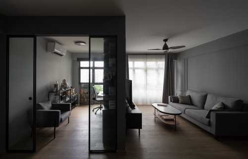 Contemporary Living Room at Tampines GreenVerge