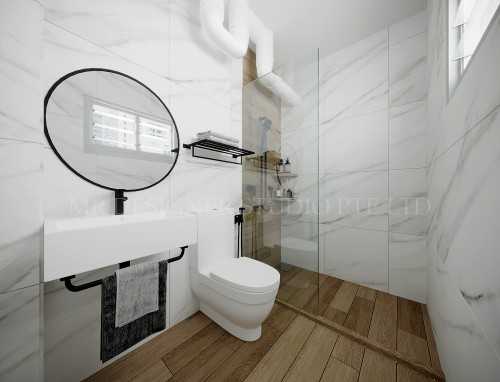 Scandinavian Bathroom at choa chu kang cresent 670a