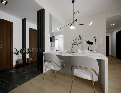 Contemporary Dining Room at simei lane 167C