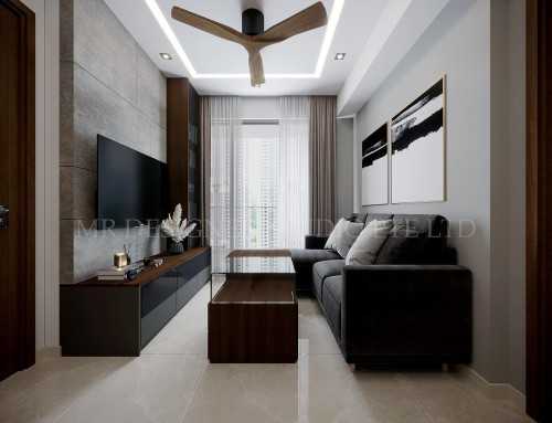 Contemporary Living Room at The Stirling residence