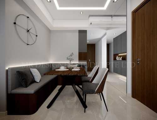 Contemporary Living Room at The Stirling residence