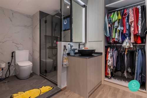 Contemporary Walk-in Wardrobe at Yishun Street 11