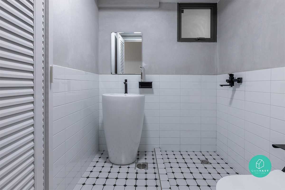 Contemporary Bathroom with Mirror and Bathroom Mirrors
