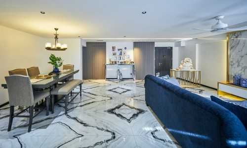 Contemporary Living Room at Hougang Street 91