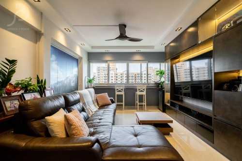 Contemporary Living Room at Tampines | 858 Tampines