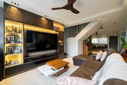 Contemporary Living Room at Tampines | 858 Tampines