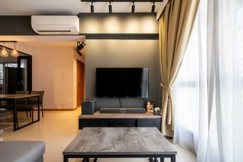 Modern Living Room at 405 Northshore Drive