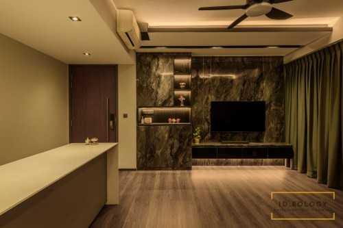Modern Living Room at Waterbay condo