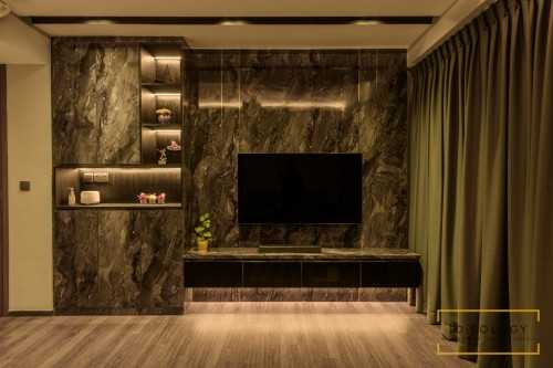 Modern Living Room at Waterbay condo