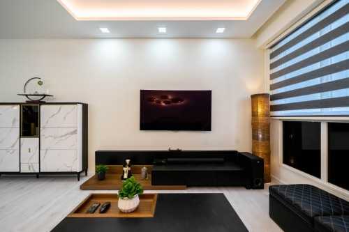 Contemporary Living Room at Punggol | 668 edgedale Plains