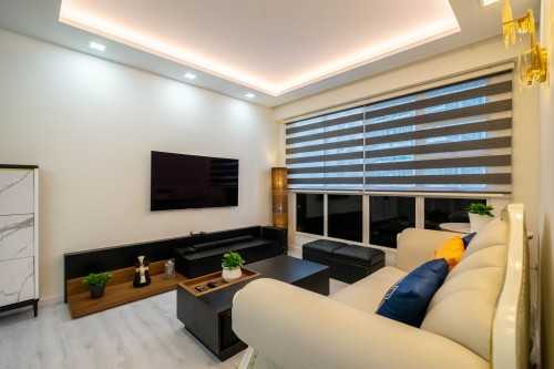 Contemporary Living Room at Punggol | 668 edgedale Plains