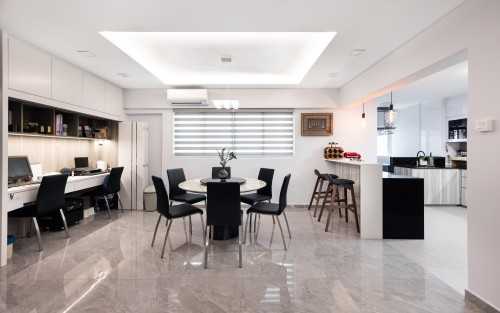 Contemporary Dining Room at Tampines Avenue 4