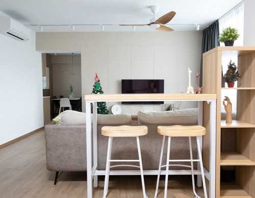 Scandinavian Living Room at Serangoon North Avenue 2