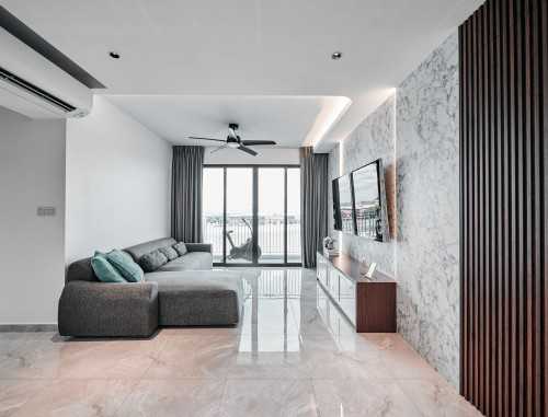 Contemporary Living Room at Northshore Drive