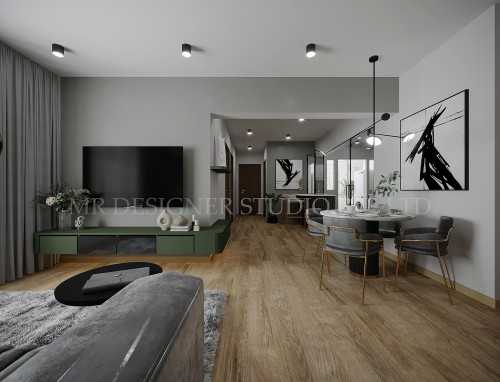 Contemporary Living Room at jalan teteram 116A