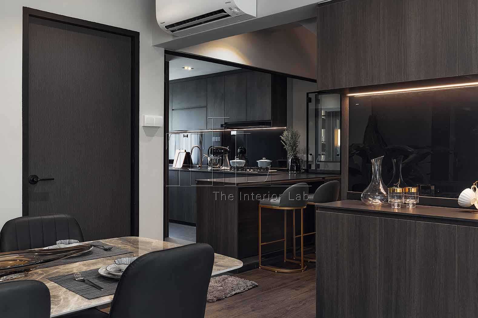 Modern Dining Room with Dining Table and Dining Chairs