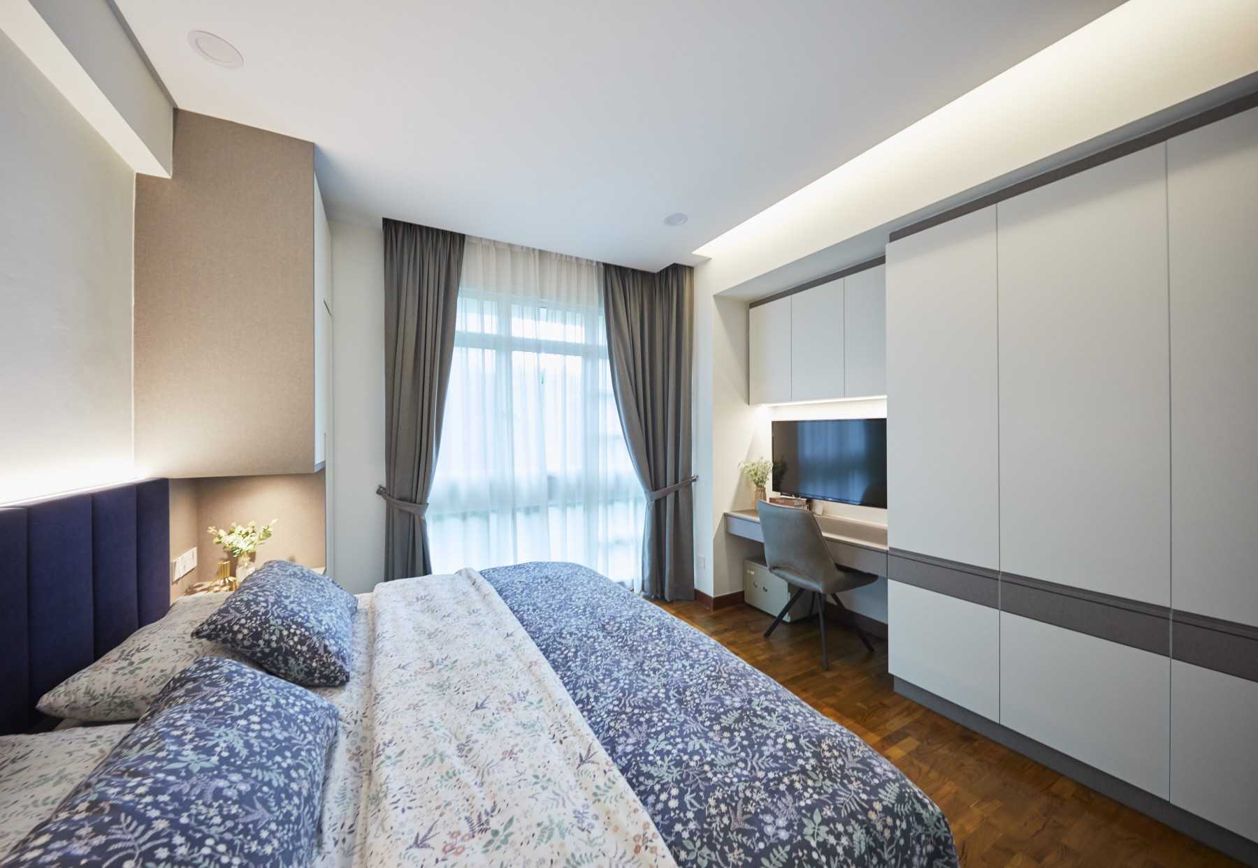 Scandinavian Bedroom with Wardrobe and Storage Cabinets