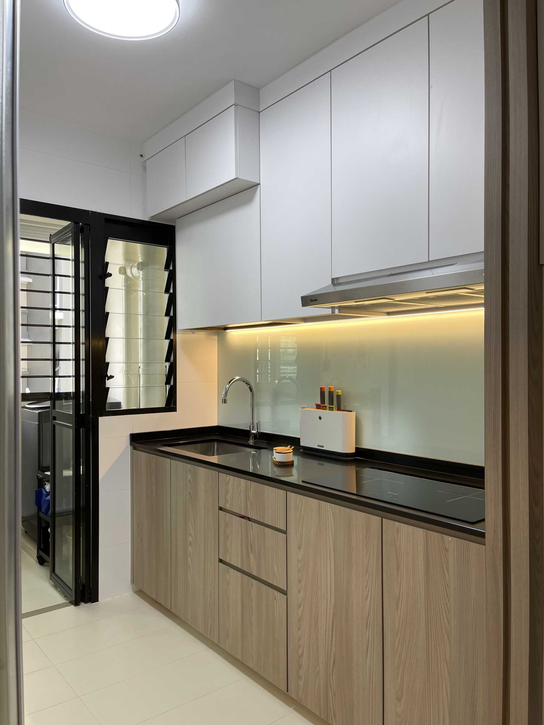 Scandinavian Kitchen with Kitchen Window and Wardrobe