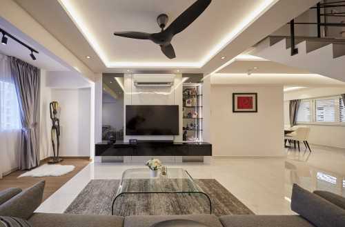 Modern Living Room at Serangoon North Estate