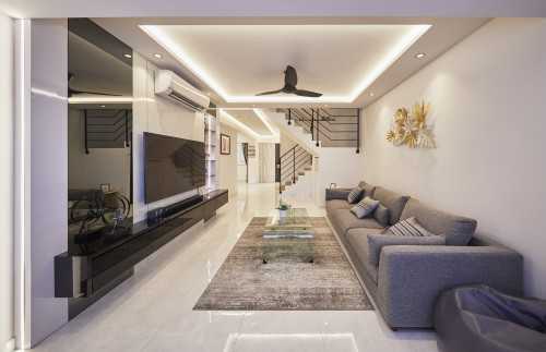 Modern Living Room at Serangoon North Estate