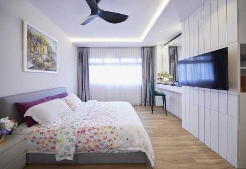 Modern Bedroom at Serangoon North Estate