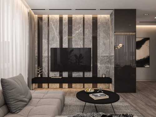 Contemporary Living Room at Condo @ Bukit Timah