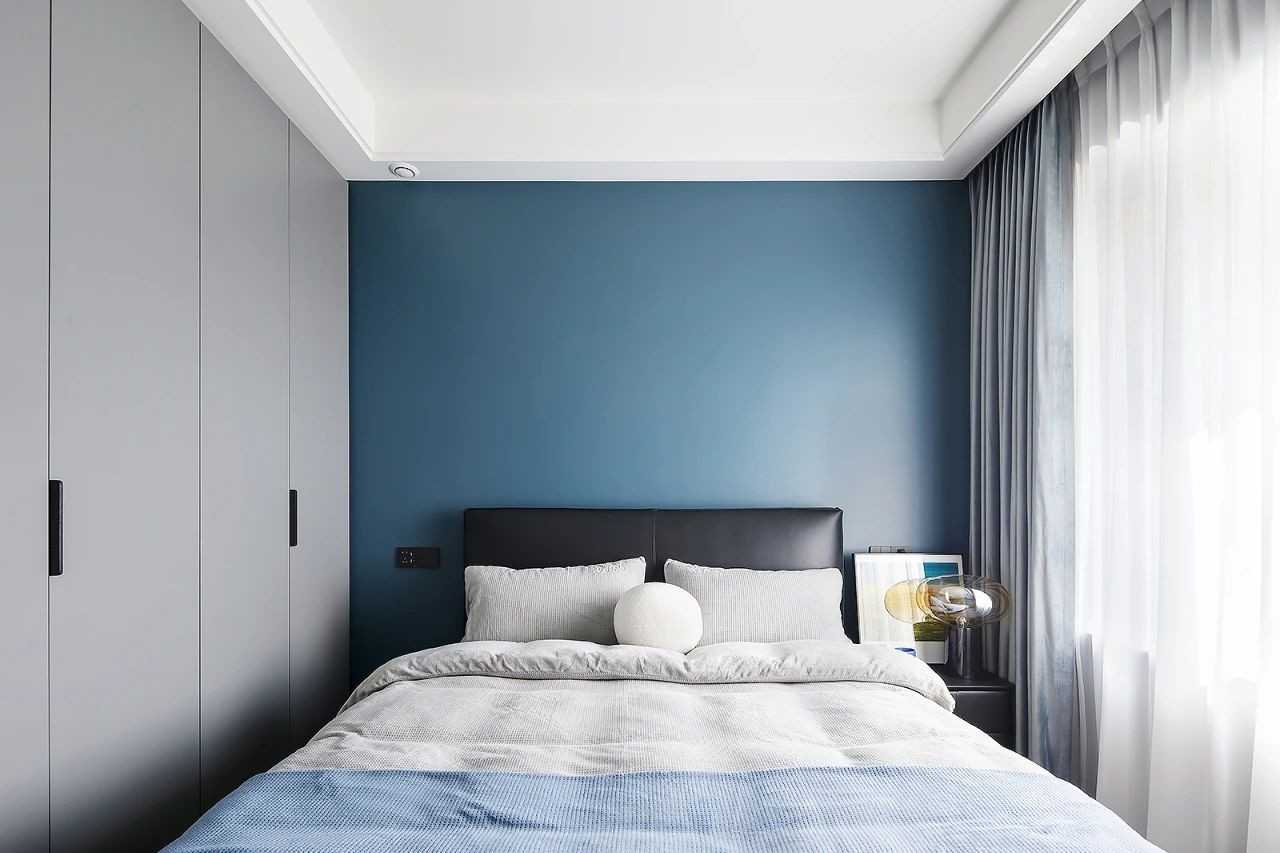 Contemporary Bedroom with Parquet Floor and Wardrobe