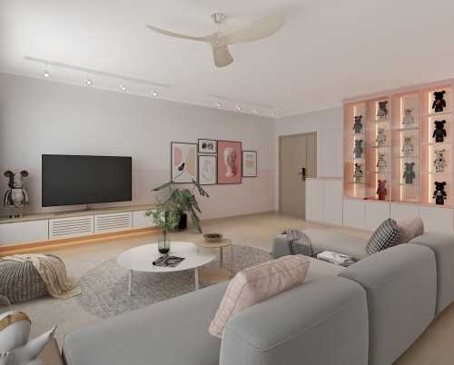 Modern Living Room at choa chu kang 807C